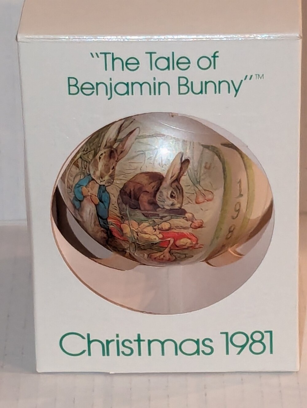 Beatrix Potter Vintage Christmas Ornament 1981 Tale of Benjamin Bunny Schmid